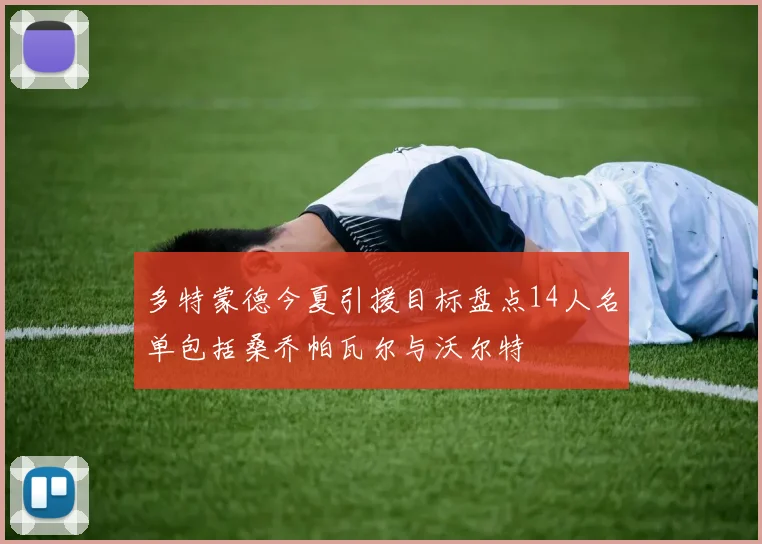 多特蒙德今夏引援目标盘点14人名单包括桑乔帕瓦尔与沃尔特